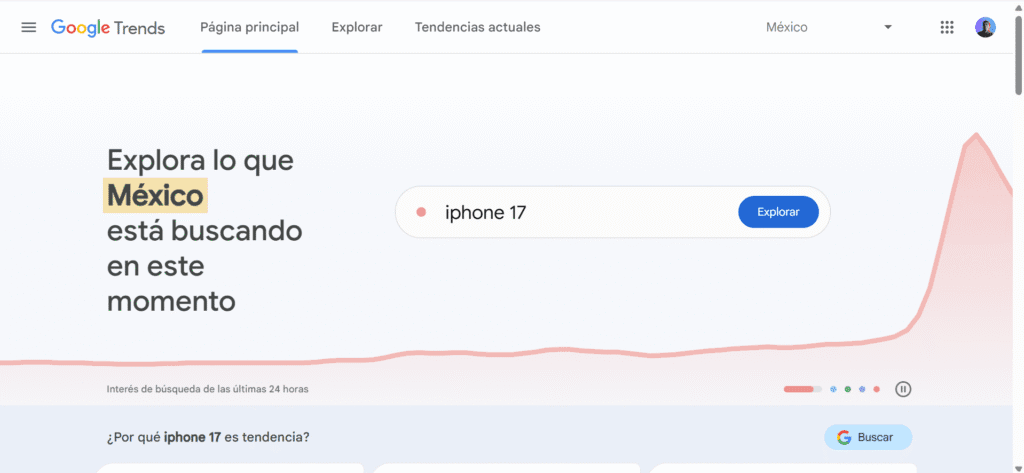 Google Trends: what is it, what is it for and how to use this trend tool? How to use Google Trends: open the official site and explore search trends in Mexico - Keycode Agencia Digital